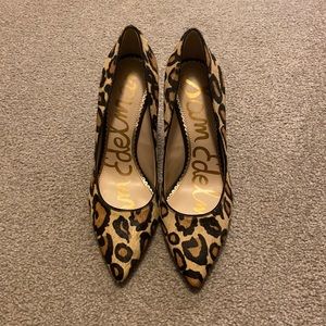 Sam Edelman Hazel Leopard Calf Hair Pumps Size 7.5